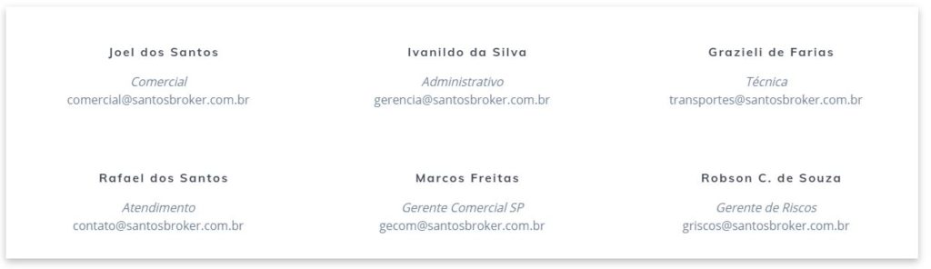 Equipe - Santos Broker